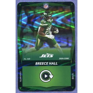 2024 Uno Elite Football Card Green Foil #68 Breece Hall